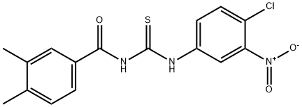 N-{4-chloro-3-nitrophenyl}-N'-(3,4-dimethylbenzoyl)thiourea,335212-99-2,结构式