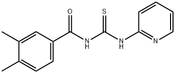 N-(3,4-dimethylbenzoyl)-N'-(2-pyridinyl)thiourea Structure