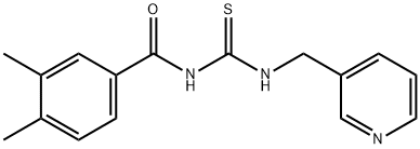 N-(3,4-dimethylbenzoyl)-N'-(3-pyridinylmethyl)thiourea 化学構造式