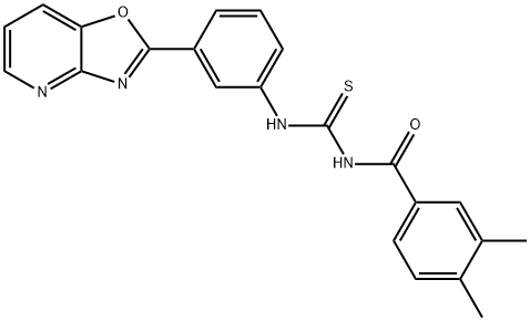 N-(3,4-dimethylbenzoyl)-N'-(3-[1,3]oxazolo[4,5-b]pyridin-2-ylphenyl)thiourea|