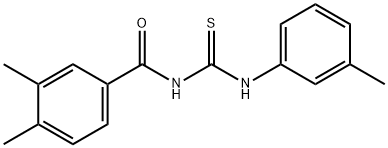 N-(3,4-dimethylbenzoyl)-N'-(3-methylphenyl)thiourea Structure