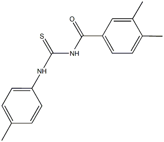 N-(3,4-dimethylbenzoyl)-N'-(4-methylphenyl)thiourea Struktur