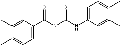 N-(3,4-dimethylbenzoyl)-N'-(3,4-dimethylphenyl)thiourea 化学構造式