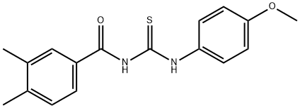 N-(3,4-dimethylbenzoyl)-N'-(4-methoxyphenyl)thiourea Structure