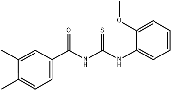 N-(3,4-dimethylbenzoyl)-N'-(2-methoxyphenyl)thiourea Struktur