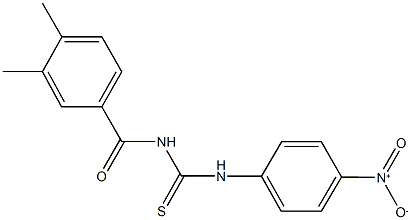 N-(3,4-dimethylbenzoyl)-N'-{4-nitrophenyl}thiourea Structure