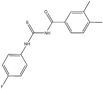 N-(3,4-dimethylbenzoyl)-N'-(4-fluorophenyl)thiourea Structure