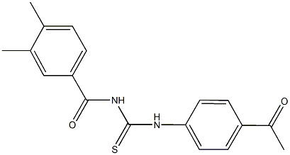 N-(4-acetylphenyl)-N'-(3,4-dimethylbenzoyl)thiourea,335213-44-0,结构式