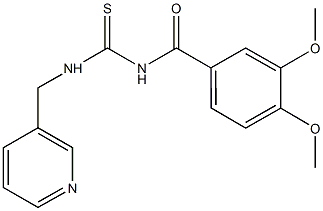 N-(3,4-dimethoxybenzoyl)-N'-(pyridin-3-ylmethyl)thiourea 化学構造式