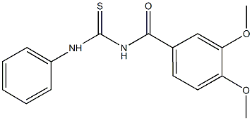 N-(3,4-dimethoxybenzoyl)-N'-phenylthiourea Struktur