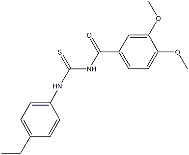 N-(3,4-dimethoxybenzoyl)-N'-(4-ethylphenyl)thiourea Structure