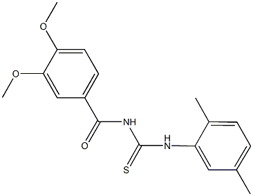 N-(3,4-dimethoxybenzoyl)-N'-(2,5-dimethylphenyl)thiourea Structure