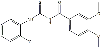 N-(2-chlorophenyl)-N'-(3,4-dimethoxybenzoyl)thiourea Structure