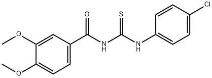 N-(4-chlorophenyl)-N'-(3,4-dimethoxybenzoyl)thiourea 化学構造式