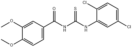 N-(2,5-dichlorophenyl)-N'-(3,4-dimethoxybenzoyl)thiourea Structure