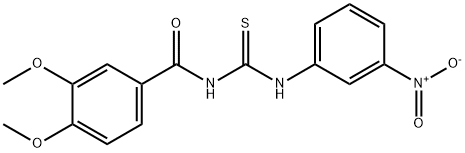 N-(3,4-dimethoxybenzoyl)-N'-{3-nitrophenyl}thiourea Structure