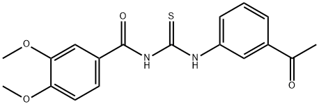N-(3-acetylphenyl)-N'-(3,4-dimethoxybenzoyl)thiourea Structure
