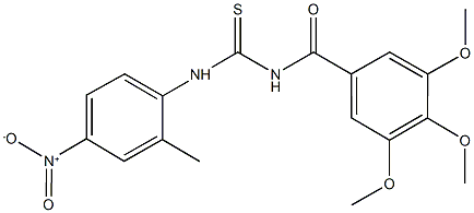 N-{4-nitro-2-methylphenyl}-N'-(3,4,5-trimethoxybenzoyl)thiourea 结构式