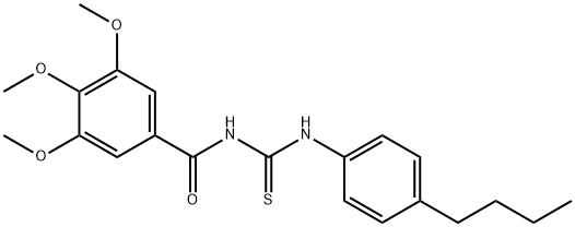 N-(4-butylphenyl)-N'-(3,4,5-trimethoxybenzoyl)thiourea Structure