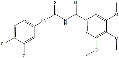 N-(3,4-dichlorophenyl)-N'-(3,4,5-trimethoxybenzoyl)thiourea 结构式