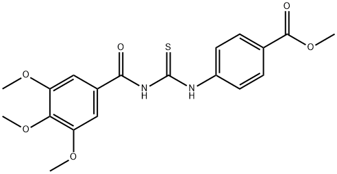 methyl 4-({[(3,4,5-trimethoxybenzoyl)amino]carbothioyl}amino)benzoate Structure