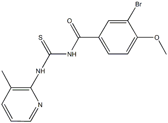 N-(3-bromo-4-methoxybenzoyl)-N'-(3-methyl-2-pyridinyl)thiourea Structure