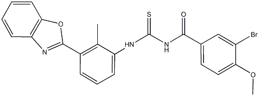 N-[3-(1,3-benzoxazol-2-yl)-2-methylphenyl]-N'-(3-bromo-4-methoxybenzoyl)thiourea|