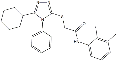 2-[(5-cyclohexyl-4-phenyl-4H-1,2,4-triazol-3-yl)sulfanyl]-N-(2,3-dimethylphenyl)acetamide Struktur