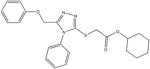 cyclohexyl {[5-(phenoxymethyl)-4-phenyl-4H-1,2,4-triazol-3-yl]sulfanyl}acetate Structure