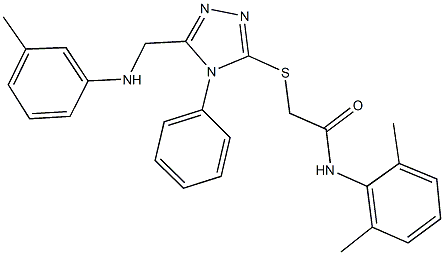N-(2,6-dimethylphenyl)-2-{[4-phenyl-5-(3-toluidinomethyl)-4H-1,2,4-triazol-3-yl]sulfanyl}acetamide Structure