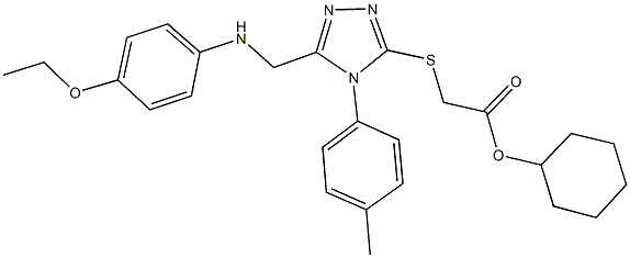 335220-16-1 cyclohexyl {[5-[(4-ethoxyanilino)methyl]-4-(4-methylphenyl)-4H-1,2,4-triazol-3-yl]sulfanyl}acetate