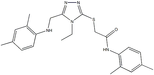 2-({5-[(2,4-dimethylanilino)methyl]-4-ethyl-4H-1,2,4-triazol-3-yl}sulfanyl)-N-(2,4-dimethylphenyl)acetamide|