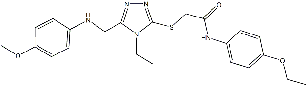 N-(4-ethoxyphenyl)-2-({4-ethyl-5-[(4-methoxyanilino)methyl]-4H-1,2,4-triazol-3-yl}sulfanyl)acetamide Structure