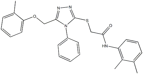 N-(2,3-dimethylphenyl)-2-({5-[(2-methylphenoxy)methyl]-4-phenyl-4H-1,2,4-triazol-3-yl}sulfanyl)acetamide Structure