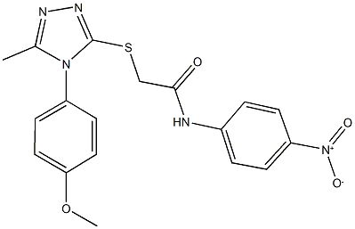 N-{4-nitrophenyl}-2-{[4-(4-methoxyphenyl)-5-methyl-4H-1,2,4-triazol-3-yl]sulfanyl}acetamide Structure