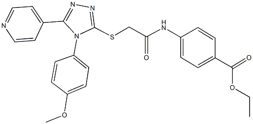 ethyl 4-[({[4-(4-methoxyphenyl)-5-(4-pyridinyl)-4H-1,2,4-triazol-3-yl]sulfanyl}acetyl)amino]benzoate Structure