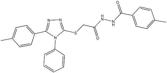 N'-(4-methylbenzoyl)-2-{[5-(4-methylphenyl)-4-phenyl-4H-1,2,4-triazol-3-yl]sulfanyl}acetohydrazide,335222-30-5,结构式