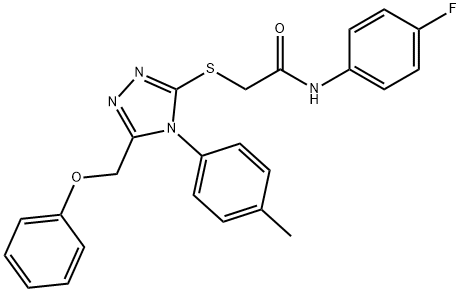 335222-48-5 N-(4-fluorophenyl)-2-{[4-(4-methylphenyl)-5-(phenoxymethyl)-4H-1,2,4-triazol-3-yl]sulfanyl}acetamide
