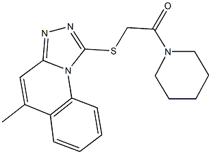5-methyl[1,2,4]triazolo[4,3-a]quinolin-1-yl 2-oxo-2-piperidin-1-ylethyl sulfide Struktur