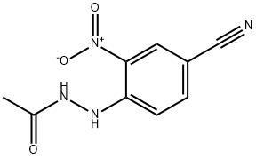 N'-{4-cyano-2-nitrophenyl}acetohydrazide 化学構造式