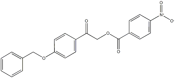 2-[4-(benzyloxy)phenyl]-2-oxoethyl 4-nitrobenzoate 化学構造式