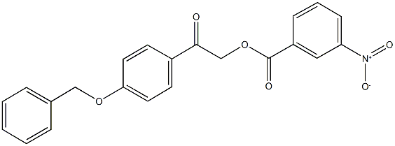 2-[4-(benzyloxy)phenyl]-2-oxoethyl 3-nitrobenzoate Struktur