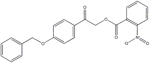 2-[4-(benzyloxy)phenyl]-2-oxoethyl 2-nitrobenzoate 结构式