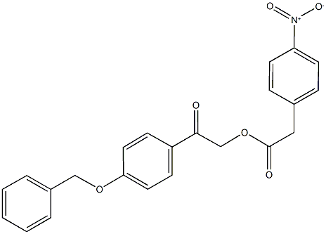 2-[4-(benzyloxy)phenyl]-2-oxoethyl {4-nitrophenyl}acetate Struktur