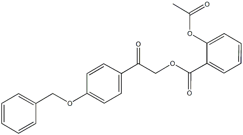 2-[4-(benzyloxy)phenyl]-2-oxoethyl 2-(acetyloxy)benzoate 化学構造式