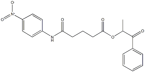 335391-35-0 1-methyl-2-oxo-2-phenylethyl 5-{4-nitroanilino}-5-oxopentanoate