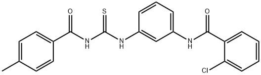 2-chloro-N-[3-({[(4-methylbenzoyl)amino]carbothioyl}amino)phenyl]benzamide,335393-38-9,结构式