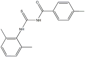 N-(2,6-dimethylphenyl)-N'-(4-methylbenzoyl)thiourea Structure