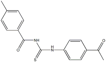 N-(4-acetylphenyl)-N'-(4-methylbenzoyl)thiourea Structure