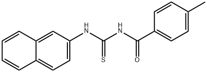 N-(4-methylbenzoyl)-N'-(2-naphthyl)thiourea 化学構造式